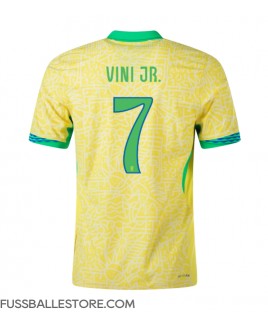 Günstige Brasilien Vinicius Junior #7 Heimtrikot Copa America 2024 Kurzarm